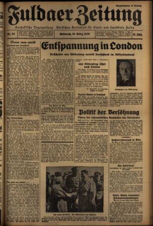 Erste Ausgabe vom Mittwoch, den 18. März 1936.