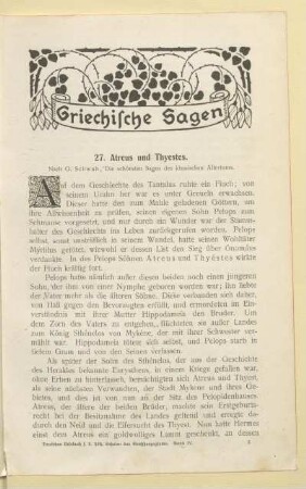 III. Griechische Sagen