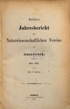 Jahresbericht : für die Jahre ... 3. 1874/75. - 1877