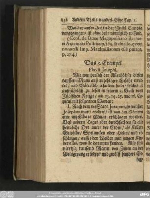 Das 5. Exempel Flavii Josephi.