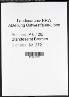 Sterberegister Standesamt Bremen