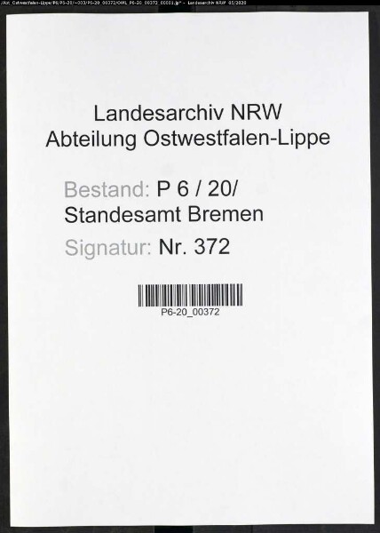Sterberegister Standesamt Bremen