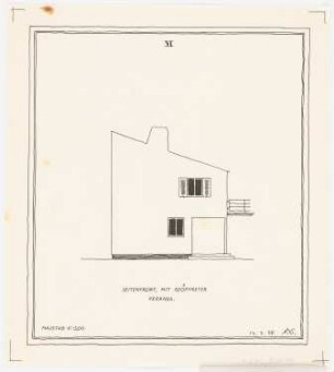 Einfamilienhaus: Seitenansicht 1:100