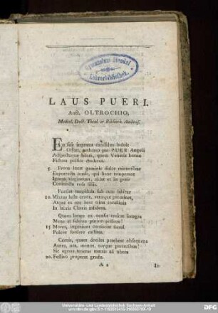 Laus Pueri.