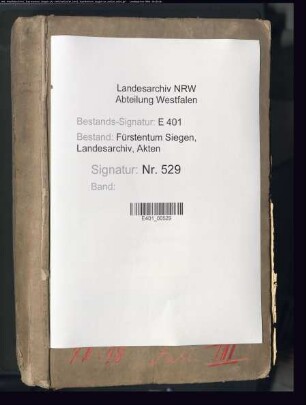 Rechtsstreitigkeiten der Landesadministration des katholischen Landesteils des Fürstentums Nassau-Siegen