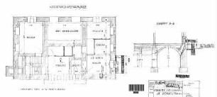 Bieringen (b Horb): Einrichten eines Luftschutzraumes / Schnitt A-B Empfangsgeb.