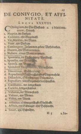 De Coniugio, Et Afinitate. Locus XXXVIII.