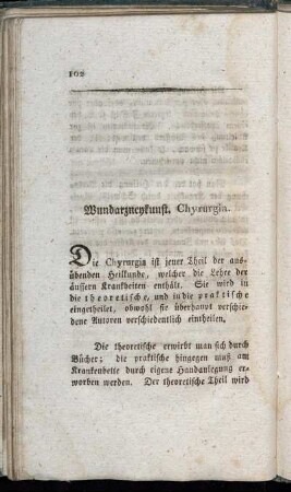 Wundarzneykunst. Chyrurgia.