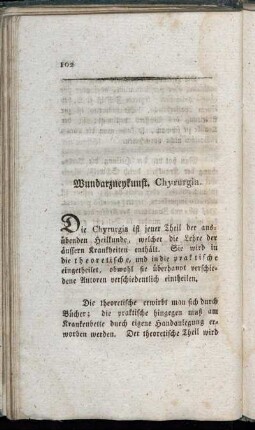 Wundarzneykunst. Chyrurgia.