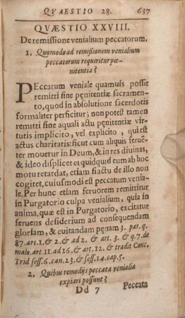 Qvaestio XXVIII. De remissione venialium peccatorum.