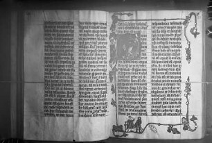 Doppelseite einer nicht identifizierten Handschrift