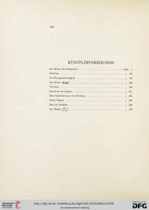 Künstlerverzeichnis