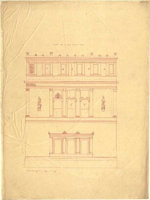 Klenze, Leo von; St. Petersburg (Russland); Eremitage - Fassade (Details)