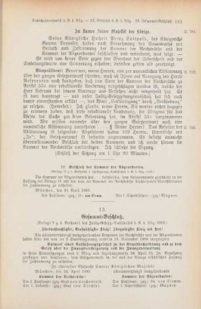 12. Beschluß der Kammer der Abgeordneten