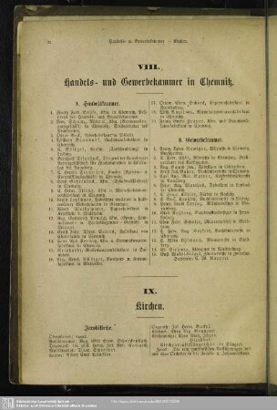 VIII. Handels- und Gewerbekammer in Chemnitz