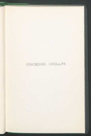 Canciones criollas