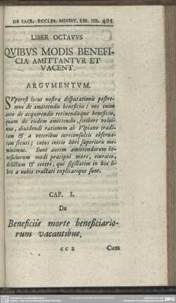 Liber Octavus Quibus Modis Benficia Amittantur Et Vacent