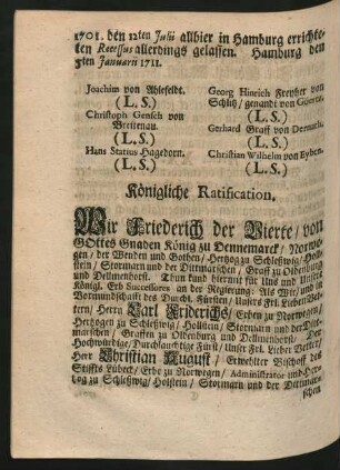 Königliche Ratification