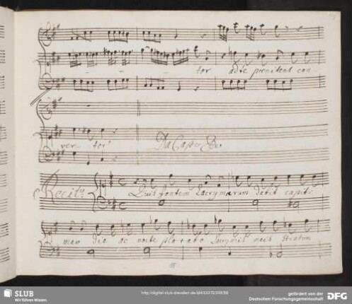 Recitativo: Quis fontem lacrimarum