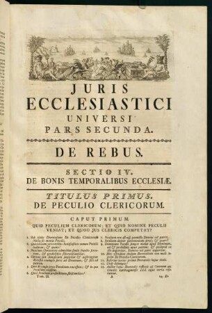 1-28, Titulus Primus. De Peculio Clericorum.