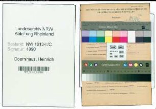 Entnazifizierung Heinrich Doernhaus , geb. 09.10.1903 (Schreinermeister)
