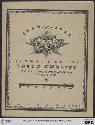 1888-1913 : Kunstsalon Fritz Gurlitt, Berlin, Januar 1913