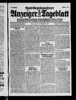 Bad Oeynhausener Anzeiger und Tageblatt. 1912-1934