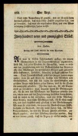 Zwey hundert neun und zwanzigstes Stück