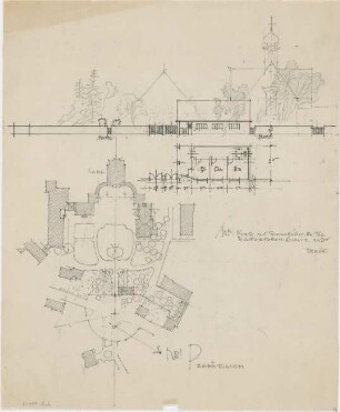 Döllgast, Hans; Kirche (Kürzel MK) - Lageplan; Grundriss; Ansicht