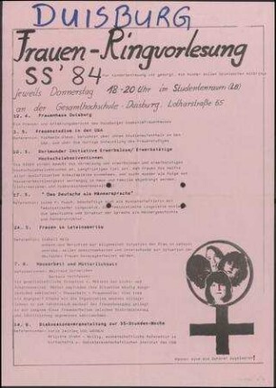 Frauen-Ringvorlesung