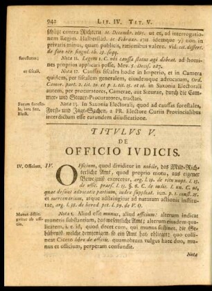 Titulus V. De Officio Iudicis