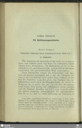 Dritter Abschnitt. Die Bestimmungsmethoden