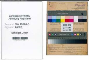 Entnazifizierung Josef Schlegel, geb. 01.04.1902 (Verw.Beamter)