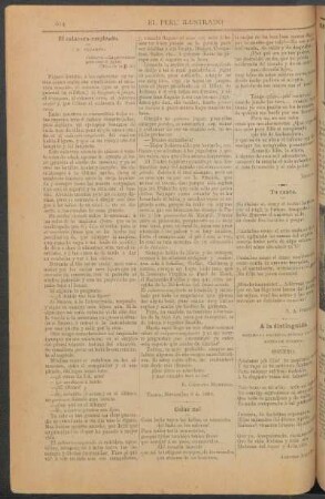 A la distinguida escritora nacional señora Clorinda Matto de Turner. : Soneto.