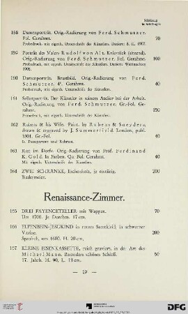 Renaissance-Zimmer (Nr. 165-184)
