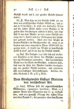 Vom Gleichgewichte flüssiger Materien von verschiedener Art