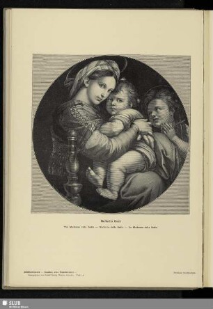 Raffaello Santi. Madonna della Sedia