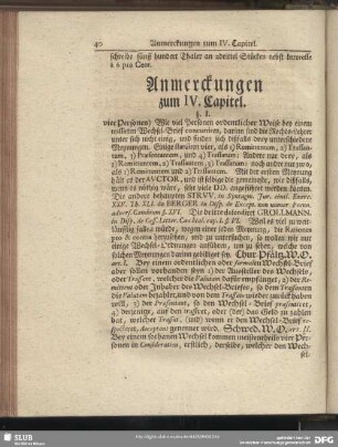 Anmerckungen zum IV. Capitel