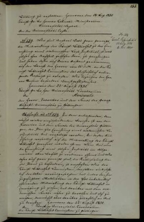 Einrichtung eins akademischen Leseinstituts mit Text an die Bibliothekskommission.
