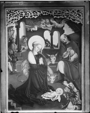 Lautenbach Katholische Wallfahrtskirche Maria Krönung Hochaltar linker Flügel Geburt Christi von Hans Baldung (um 1510/1520)