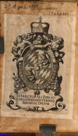 Keras Amalthaias : Iōannu Tu Stobaiu Eklogai Apophthegmatōn. Ioannis Stob[a]ei Sententiae ex thesauris Graecorum delectae, quarum autores circiter ducentos & quinquaginta citat, & in sermones siue locos communes digestae