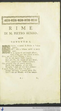 Rime Di M. Pietro Bembo
