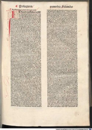 Explicit postilla preclarissimi Nicolai de lyra ordinis mino[rum] super biblia. tam vetus q[uam] novu[m] testamentu[m]. [2], Proverbia - Apocalypsis
