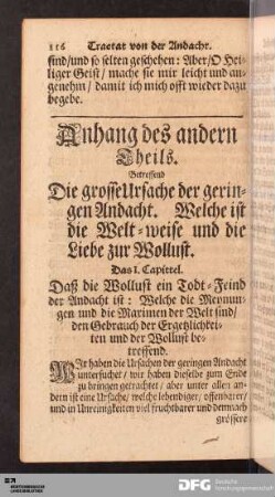 Anhang des andern Theil.