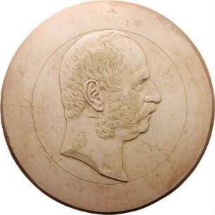 Gipsmodell für die Vorderseite von Münzen und Medaillen mit dem Bildnis König Georgs