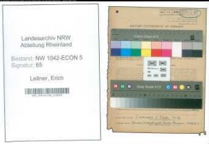 Entnazifizierung Erich Leitner , geb. 11.08.1905 (Holzkaufmann)