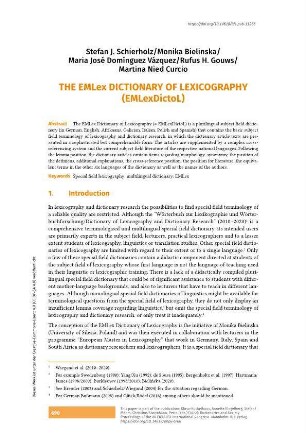 The EMLex Dictionary of Lexicography (EMLexDictoL)