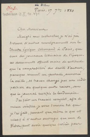 Brief an Friedrich Wilhelm Jähns : 07.09.1880