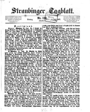 Straubinger Tagblatt : Straubinger Zeitung ; Straubinger Anzeiger ; gegründet 1860, 7,[2]. 1867 = Juli - Dez.