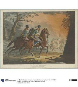 Austrian Hussars in pursuit of the enemy